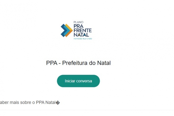 Natal lança primeiro PPA Participativo via Whatsapp com inteligência artificial